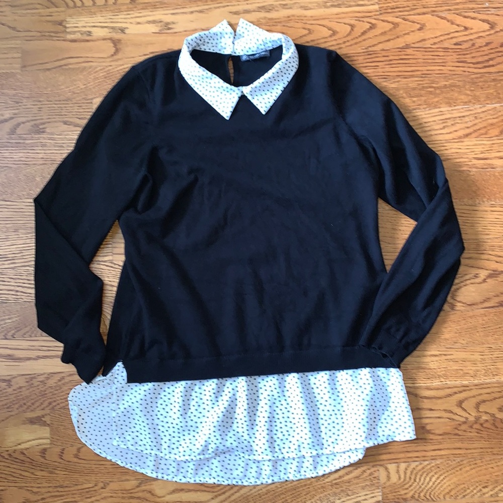 Adrianna Papell Black and White sweater, Medium, EUC
